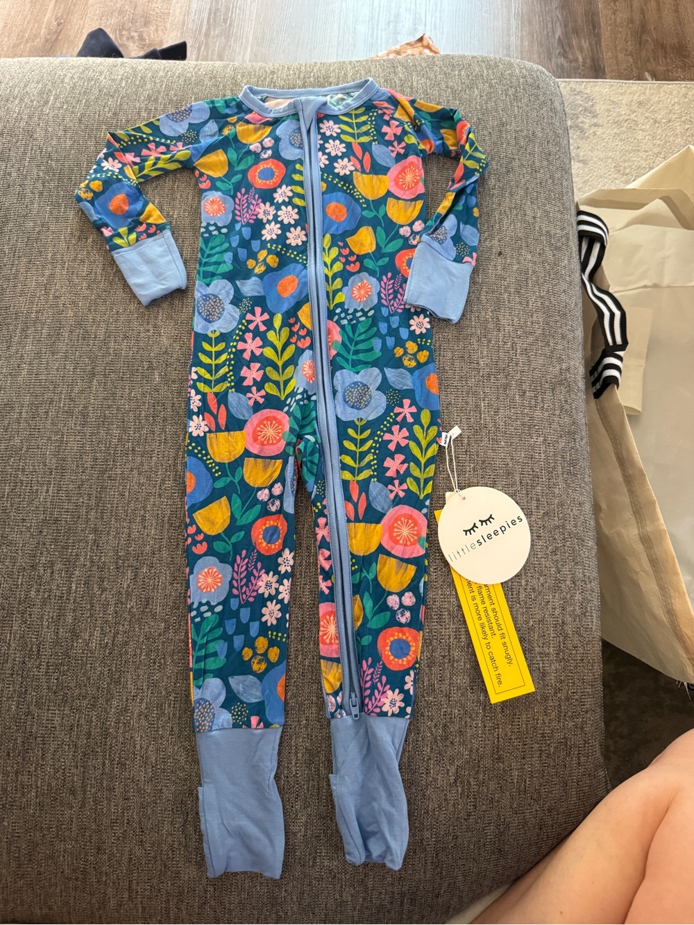 NWT Little Sleepies Floral Zippy size 12-18